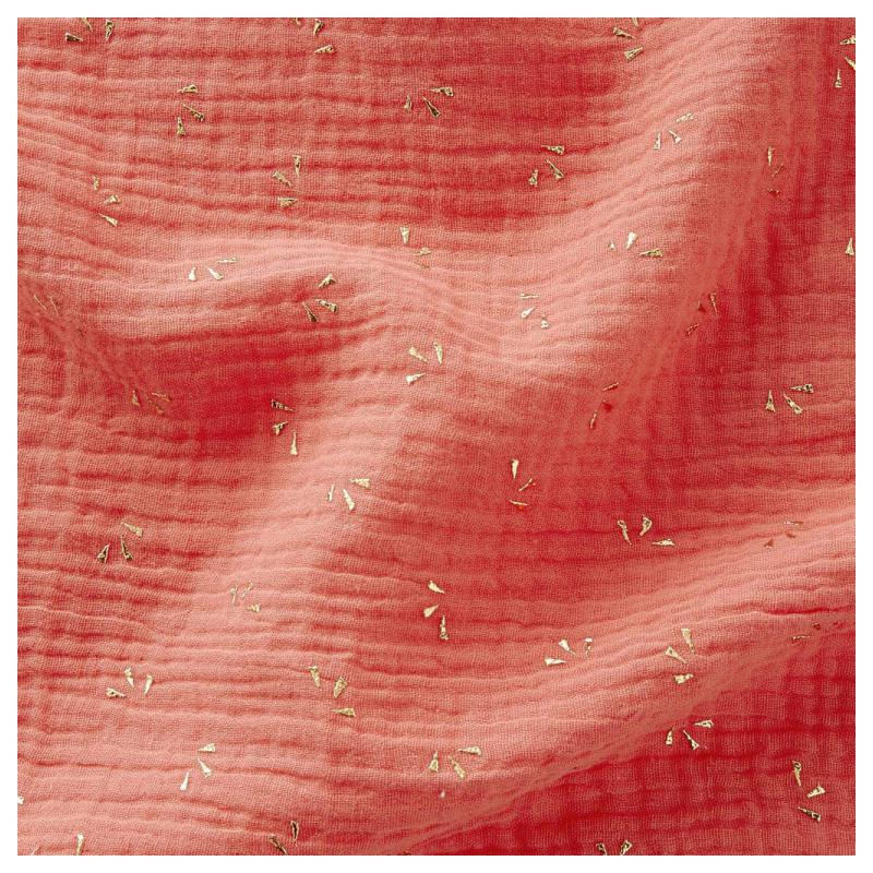 Doble gasa TIDAM Coral / Oro